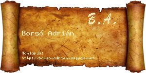 Borsó Adrián névjegykártya