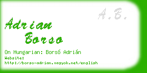 adrian borso business card